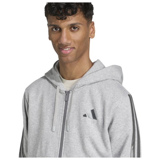 Adidas Ανδρική ζακέτα Essentials Holiday 3-Stripes Full-Zip Hoodie